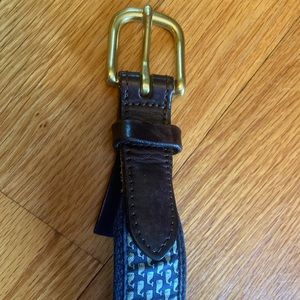 Little boys 24” Whale Belt - Brown Leather
